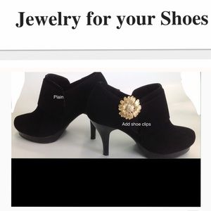 Gold SunFlower Shoe Jewelry Clips GOF10